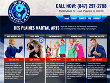 Tablet Screenshot of mbdmartialarts.com